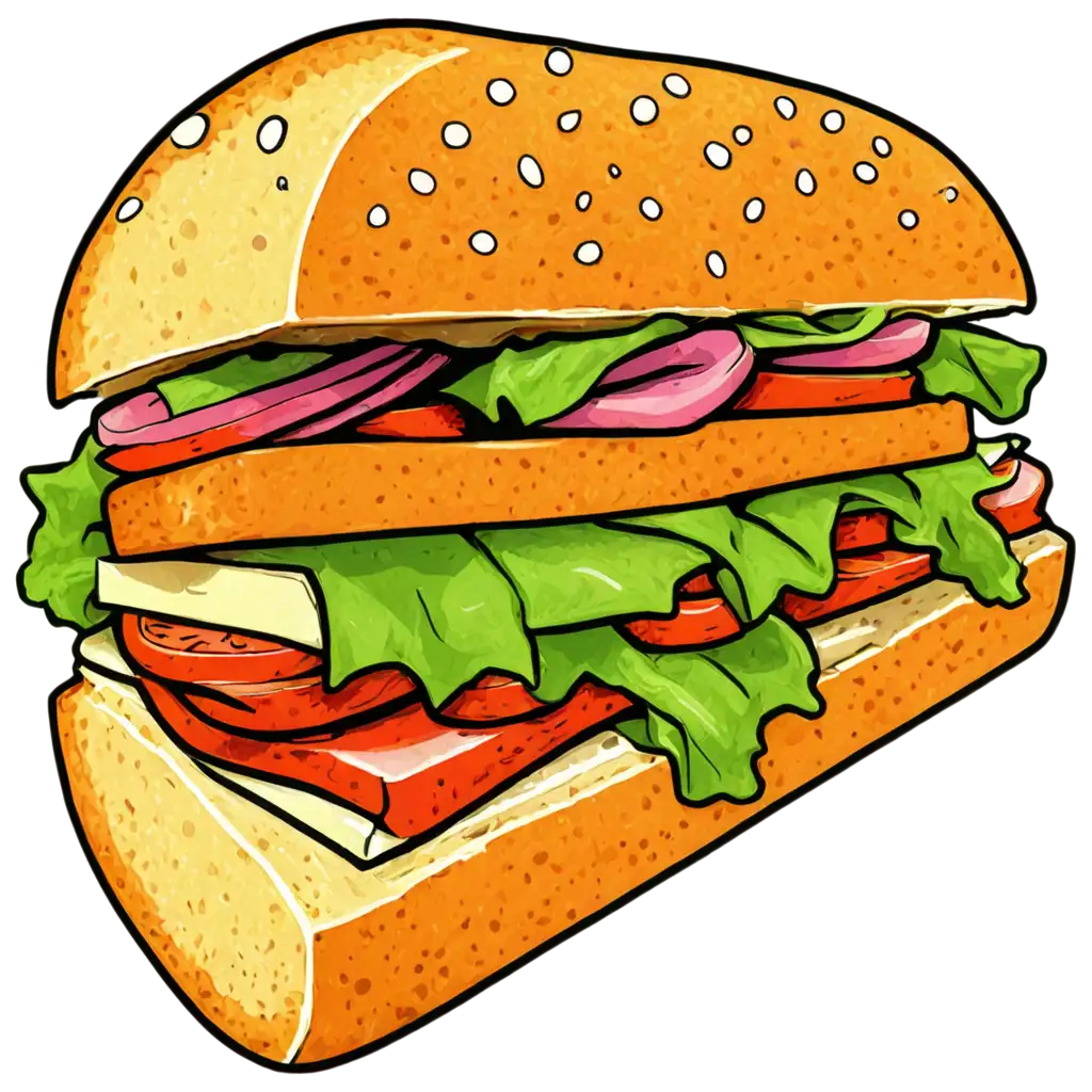 Vintage-Cartoon-Sandwich-PNG-Image-with-Bold-Outlines-60s-Comic-Style-Subway-Artwork