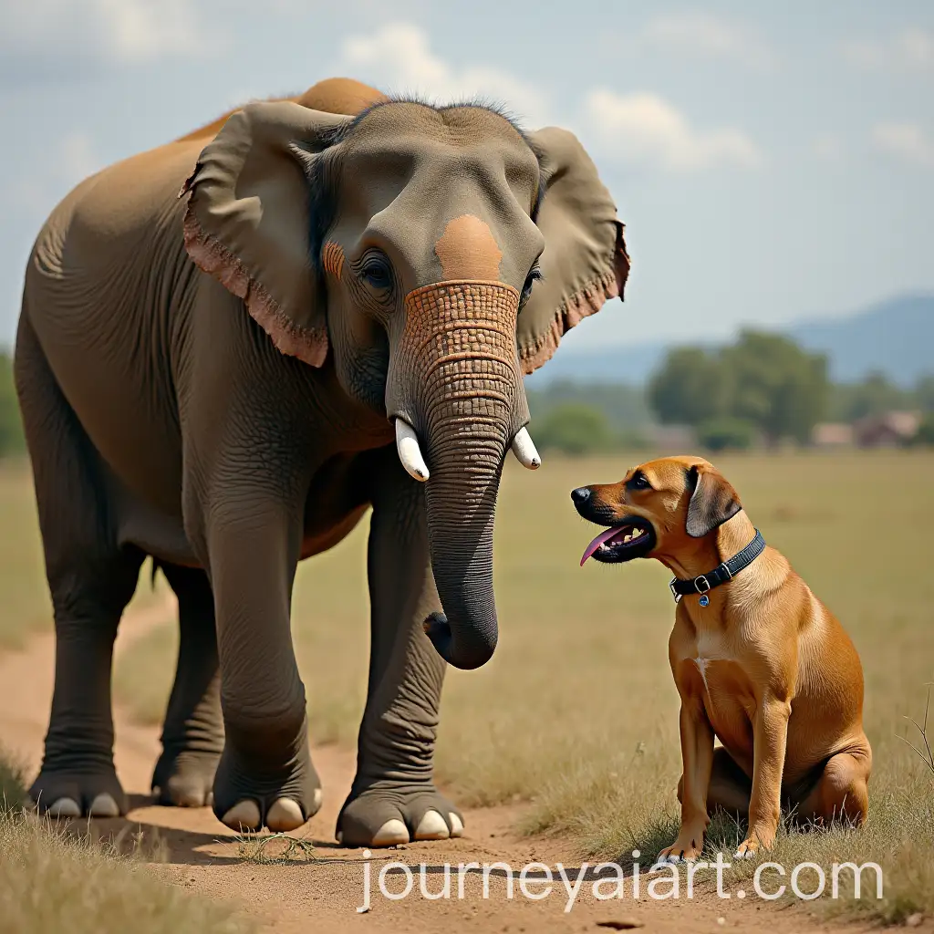 Tarra-the-Elephant-and-Bella-the-Dogs-Unbreakable-Bond-at-the-Sanctuary