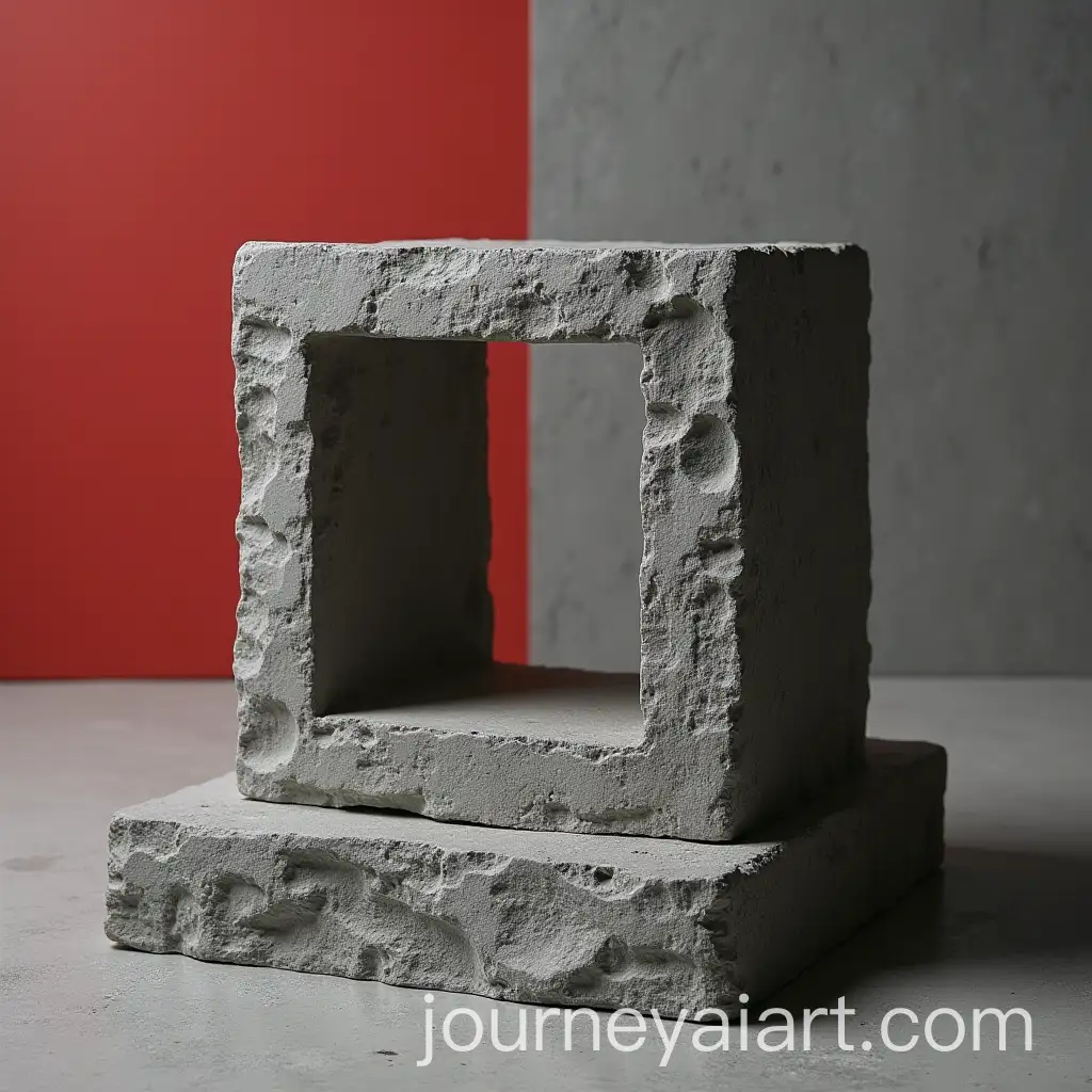 Chiseling-a-Metal-Cube-from-Rough-Stone-with-Red-Grey-Backdrop
