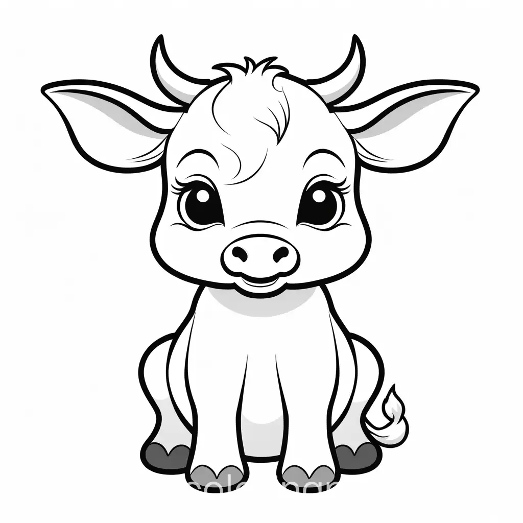 Baby-Cute-Cow-Coloring-Page-in-Black-and-White