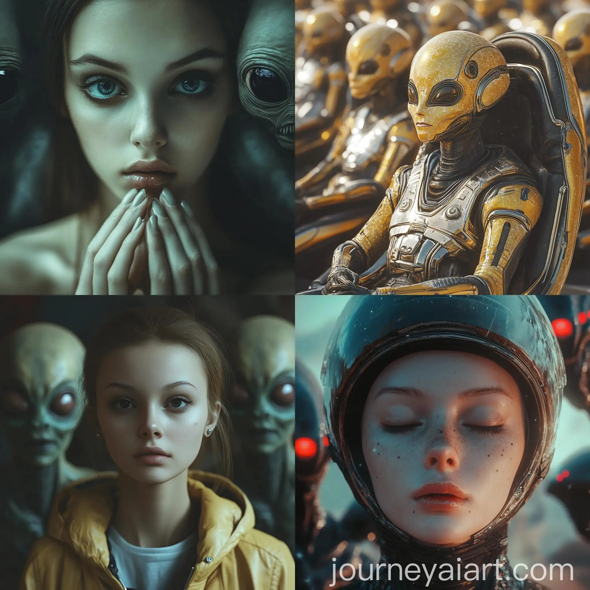 Model-with-Space-Aliens-in-Background