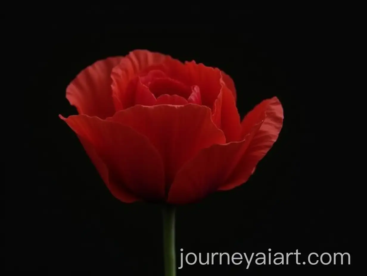 Blooming-Red-Poppy-Flower-on-Dark-Background