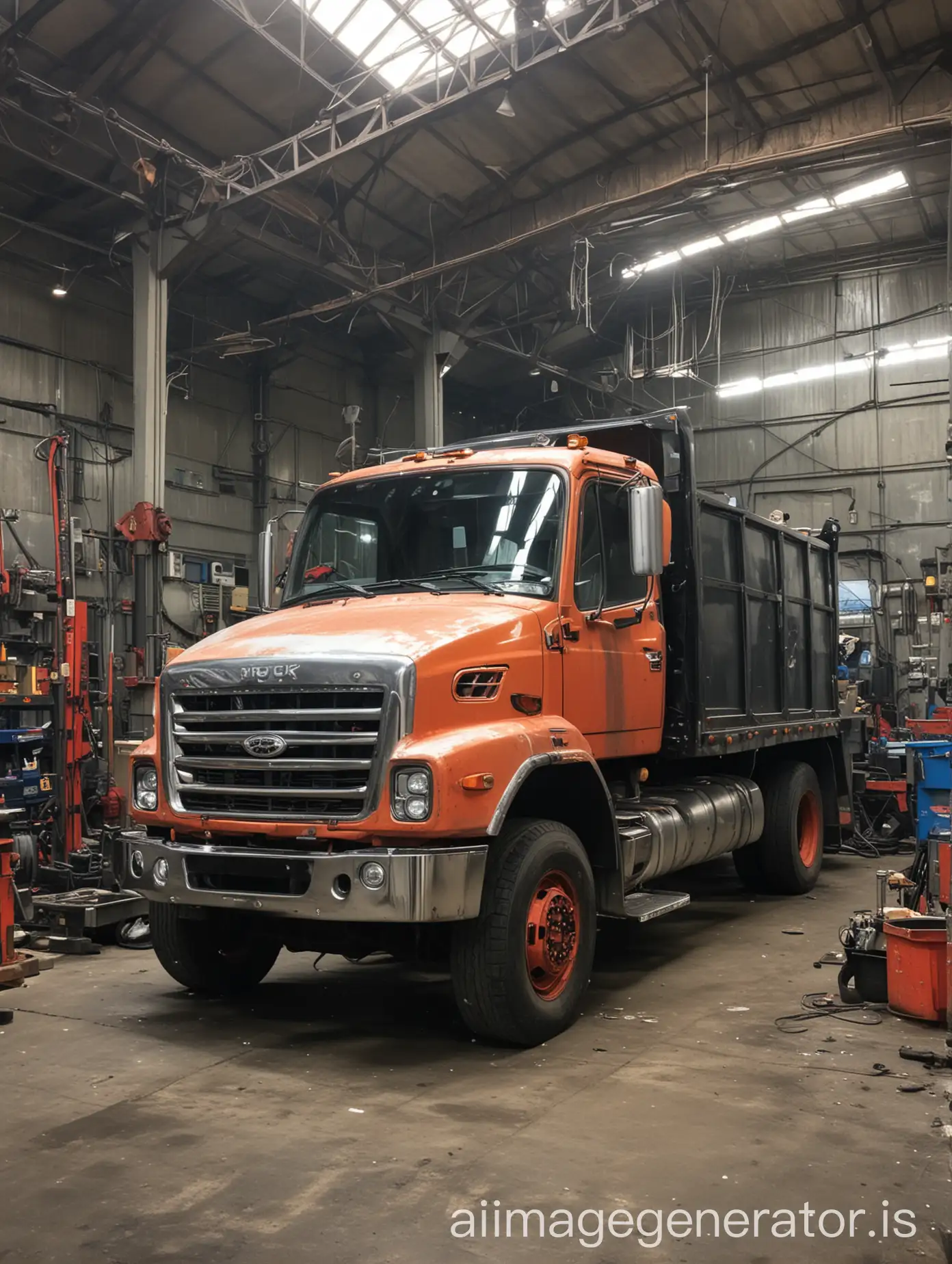 Busy-Truck-Repair-Factory-in-Urban-Setting