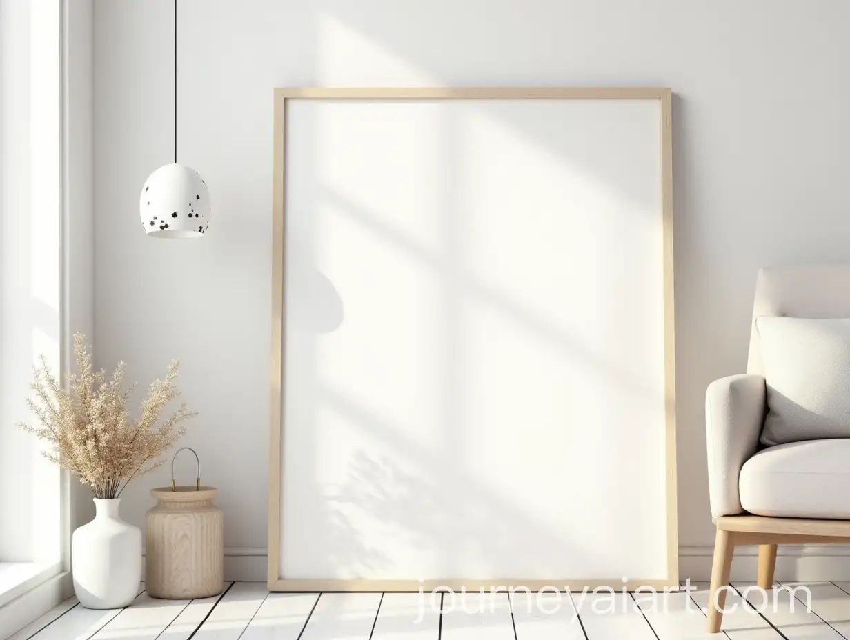 Scandinavian-Style-Living-Room-with-3D-Mockup-Poster-Frame