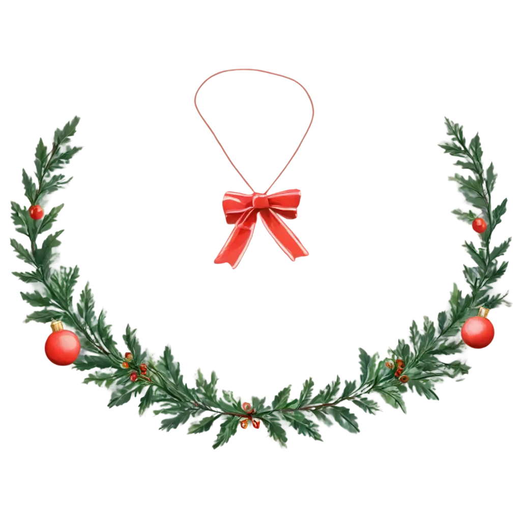 HighQuality-PNG-Christmas-Garland-Image-for-Festive-Celebrations-and-Decorations