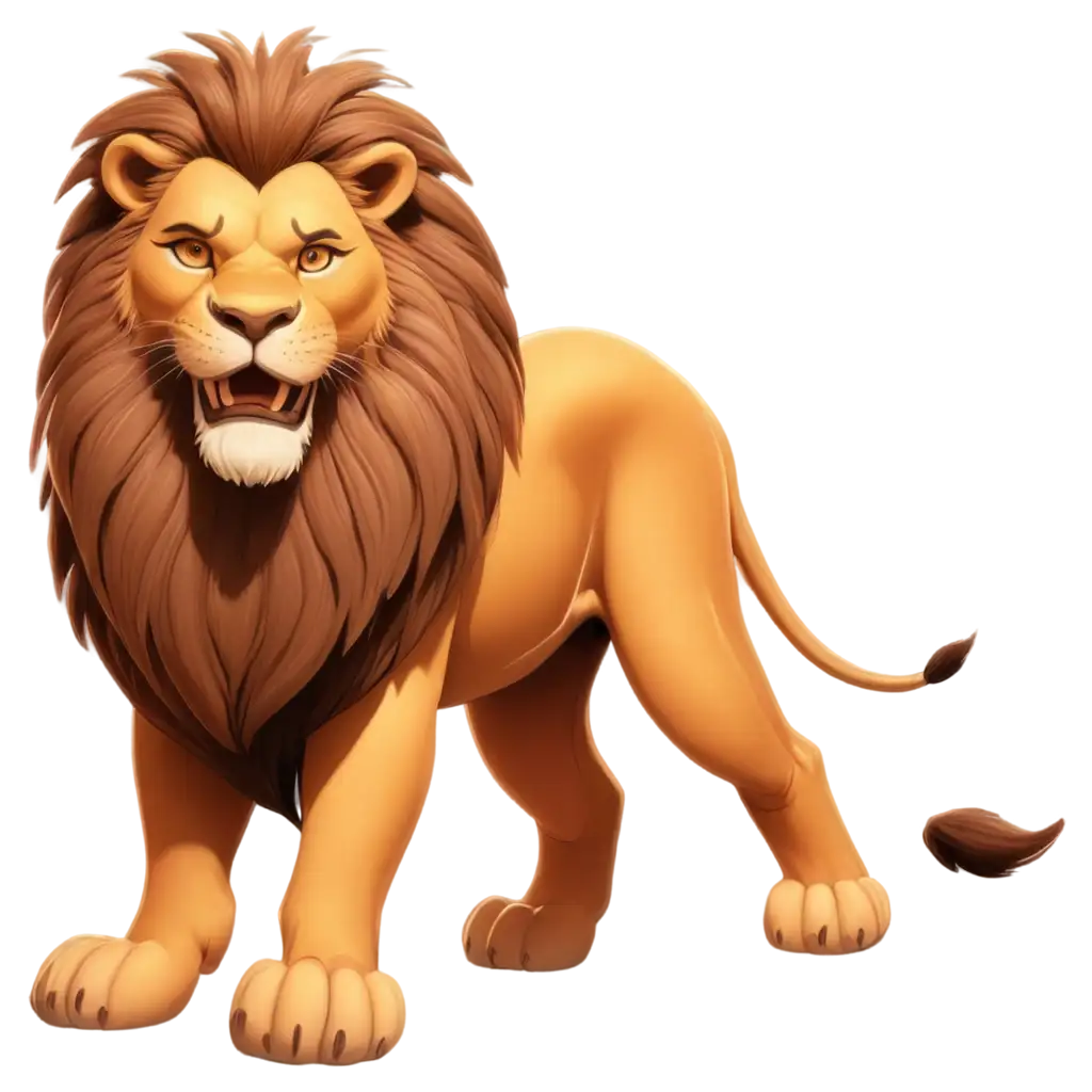 Cartoon-Style-Lion-with-Thick-Mane-PNG-Image-Playful-and-Vibrant-Artwork