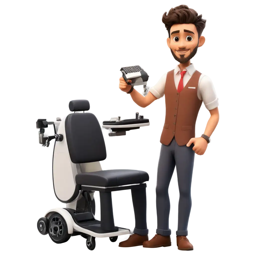 Cartoon-Male-Barber-with-Hair-Cutting-Machine-PNG-Image-Playful-Barber-Character-Illustration