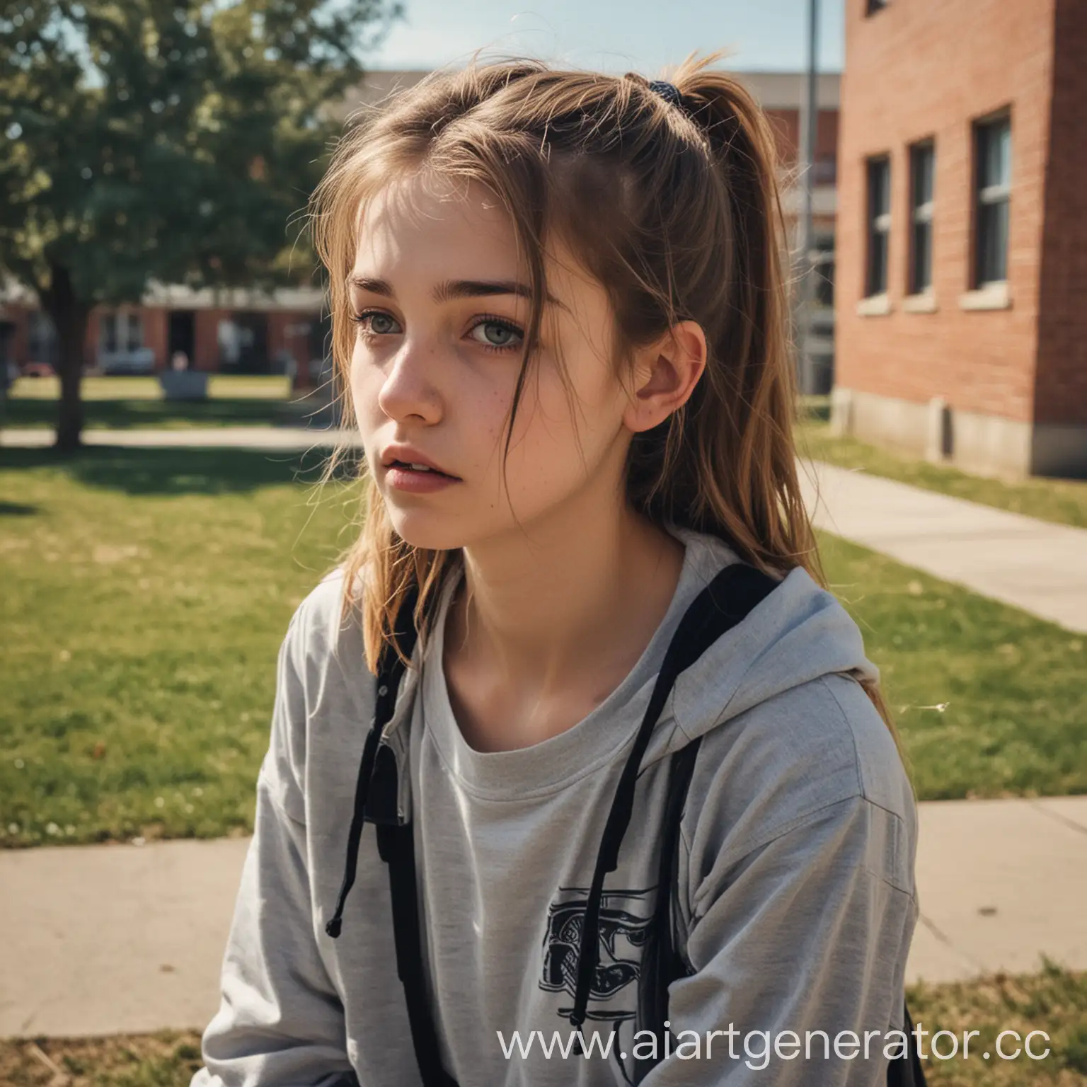 Anxious-Teenager-in-School-Yard