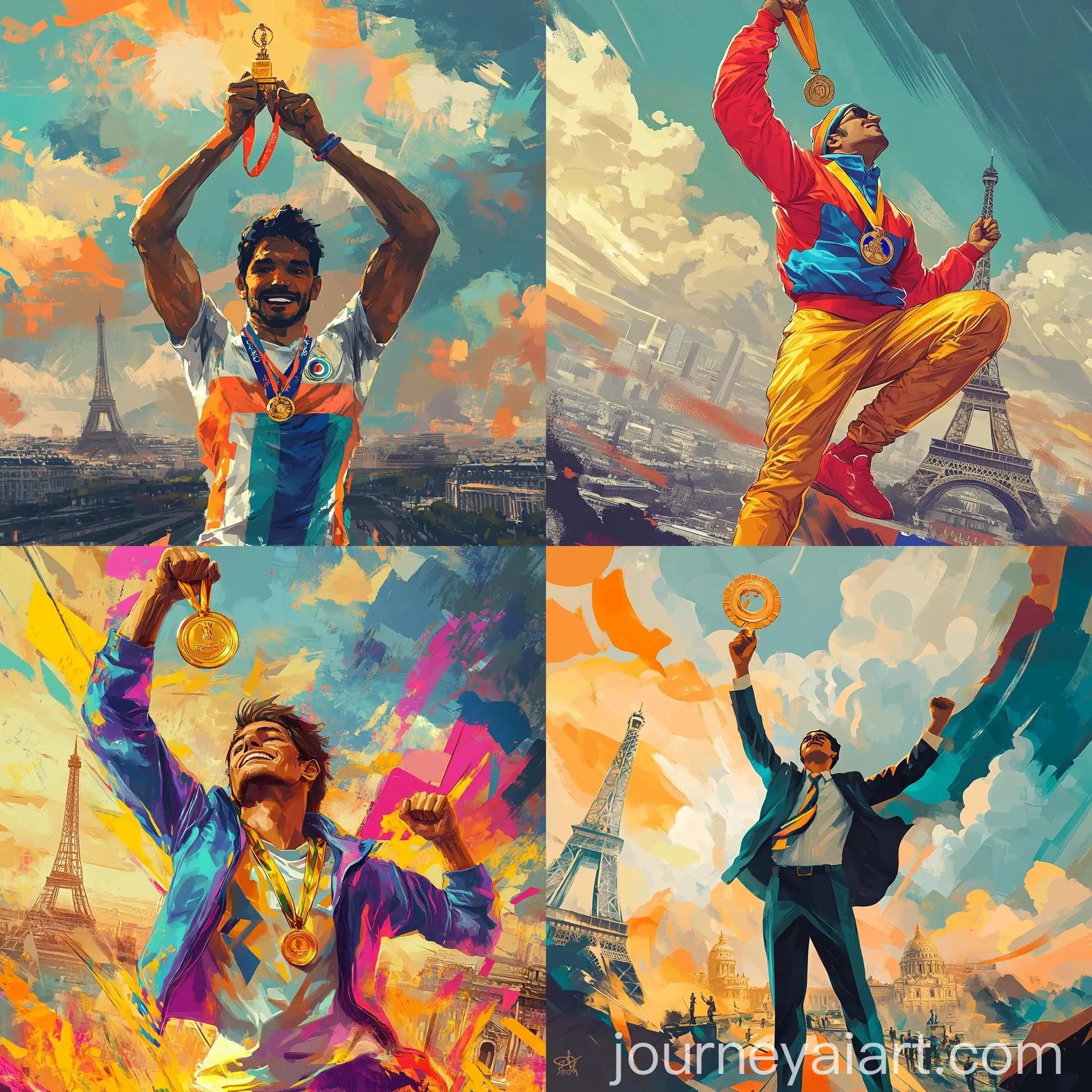 Indian-Politician-Celebrating-Olympic-Victory-in-Paris