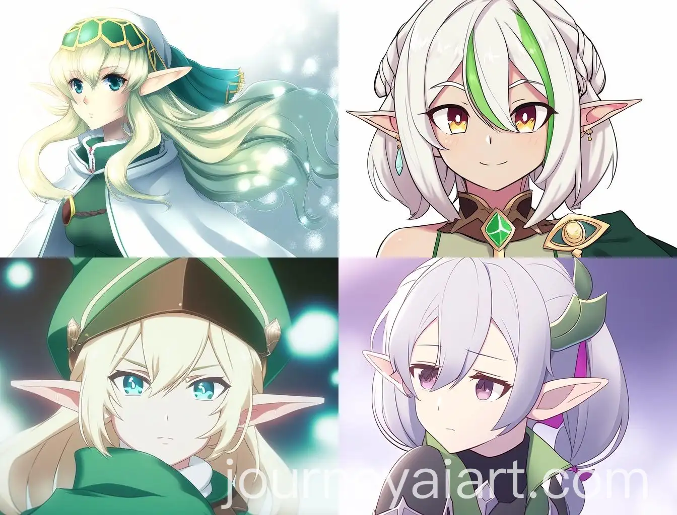 Elf-Anime-Style-Character-with-Rainbow-Background