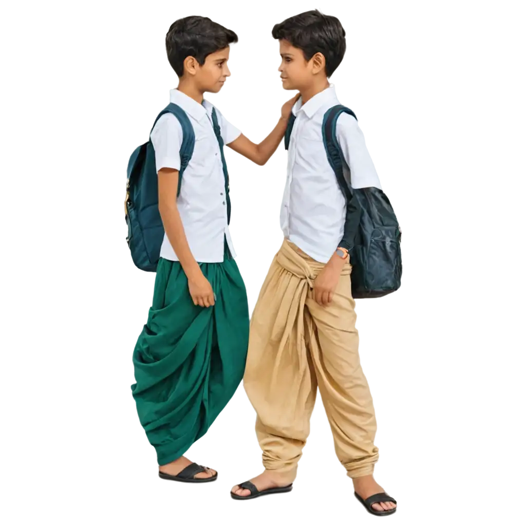 PNG-Image-of-a-Boy-Carrying-a-School-Bag-in-Shirt-and-Dhoti