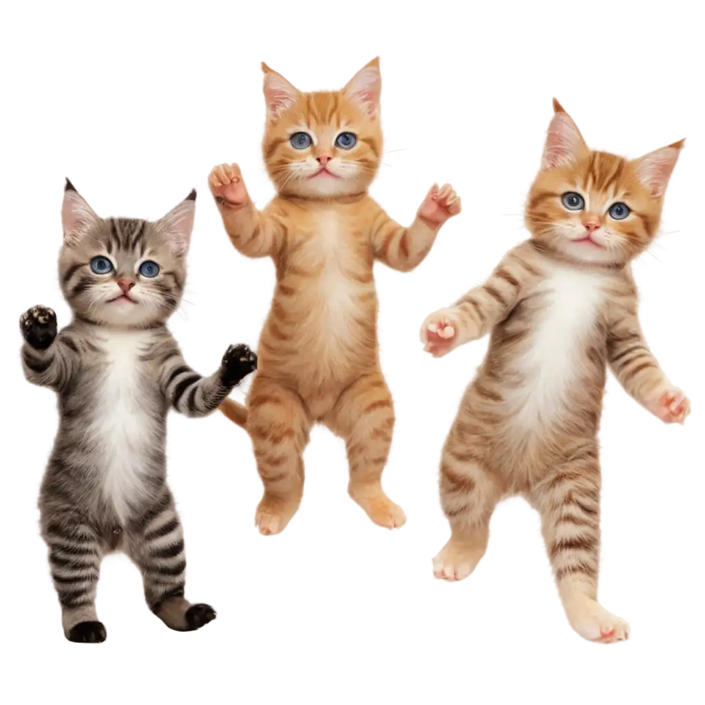 HighQuality-PNG-Image-of-Dancing-Cats-and-Babies-AI-Art-Prompt