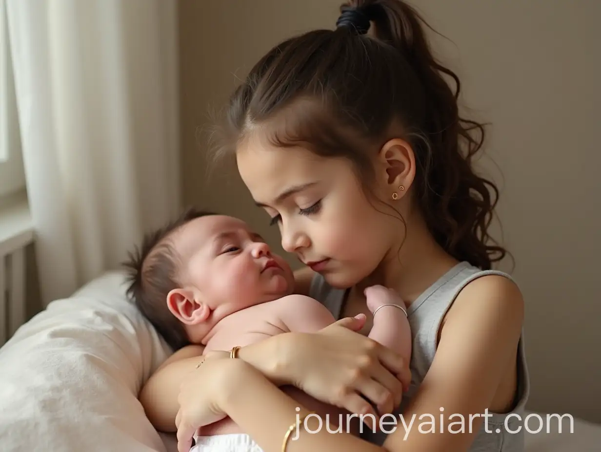 Persian-High-Schooler-Snuggling-a-Sad-Baby-Boy-in-Nursery