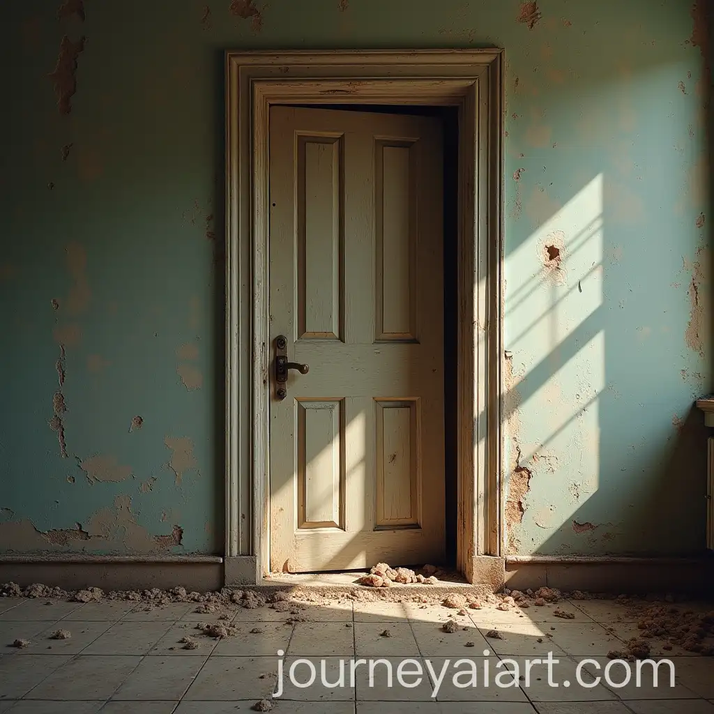 ExplosionDamaged-Door-in-a-Mysterious-Setting