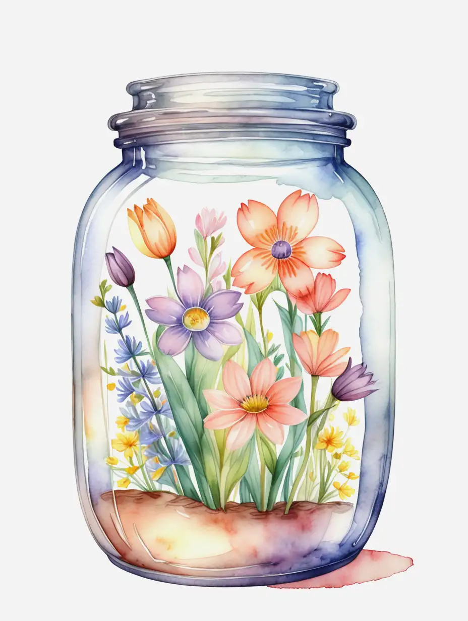 Transparent-Jar-with-Spring-Flowers-in-Watercolor-Illustration