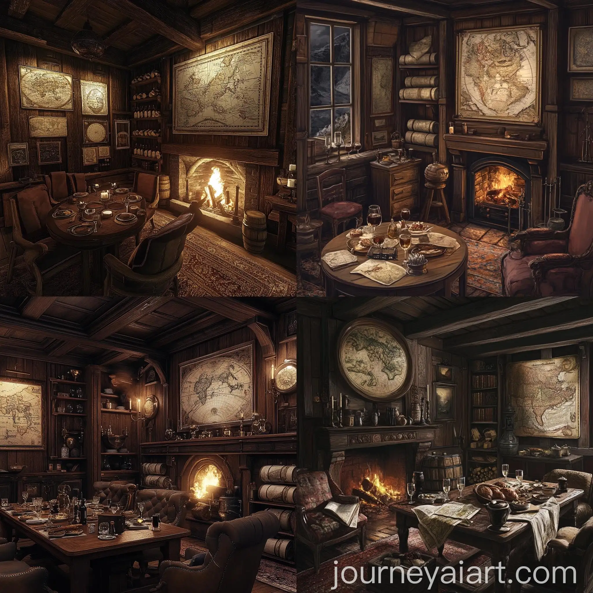 Cozy-Study-with-Vintage-Maps-and-Hearth-Ambiance