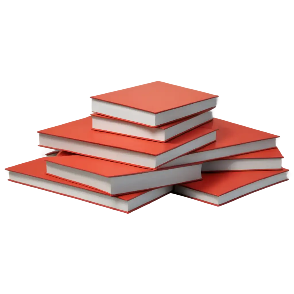 Stack-of-Seven-Red-Books-PNG-Image-for-HighQuality-Digital-Use