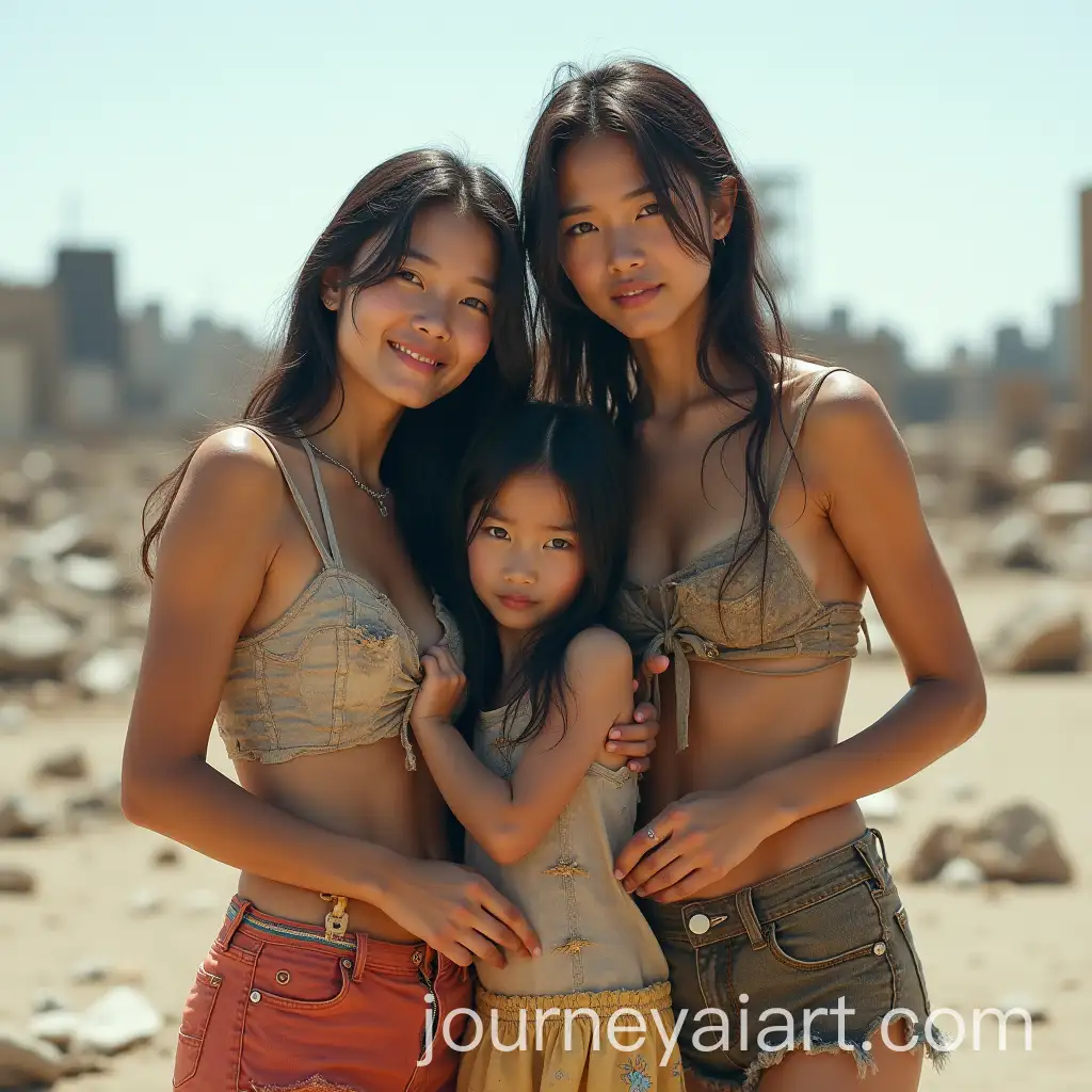 Resilient-PostAAI-Image-Prompt-Expansionpocalyptic-Asian-Family-Survives-in-Wasteland