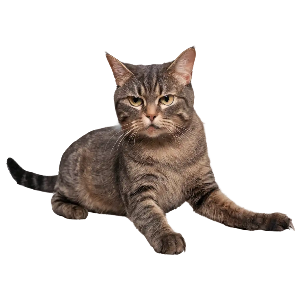 Angry-Cat-Looking-Straight-On-PNG-Image-for-Multiple-Creative-Uses