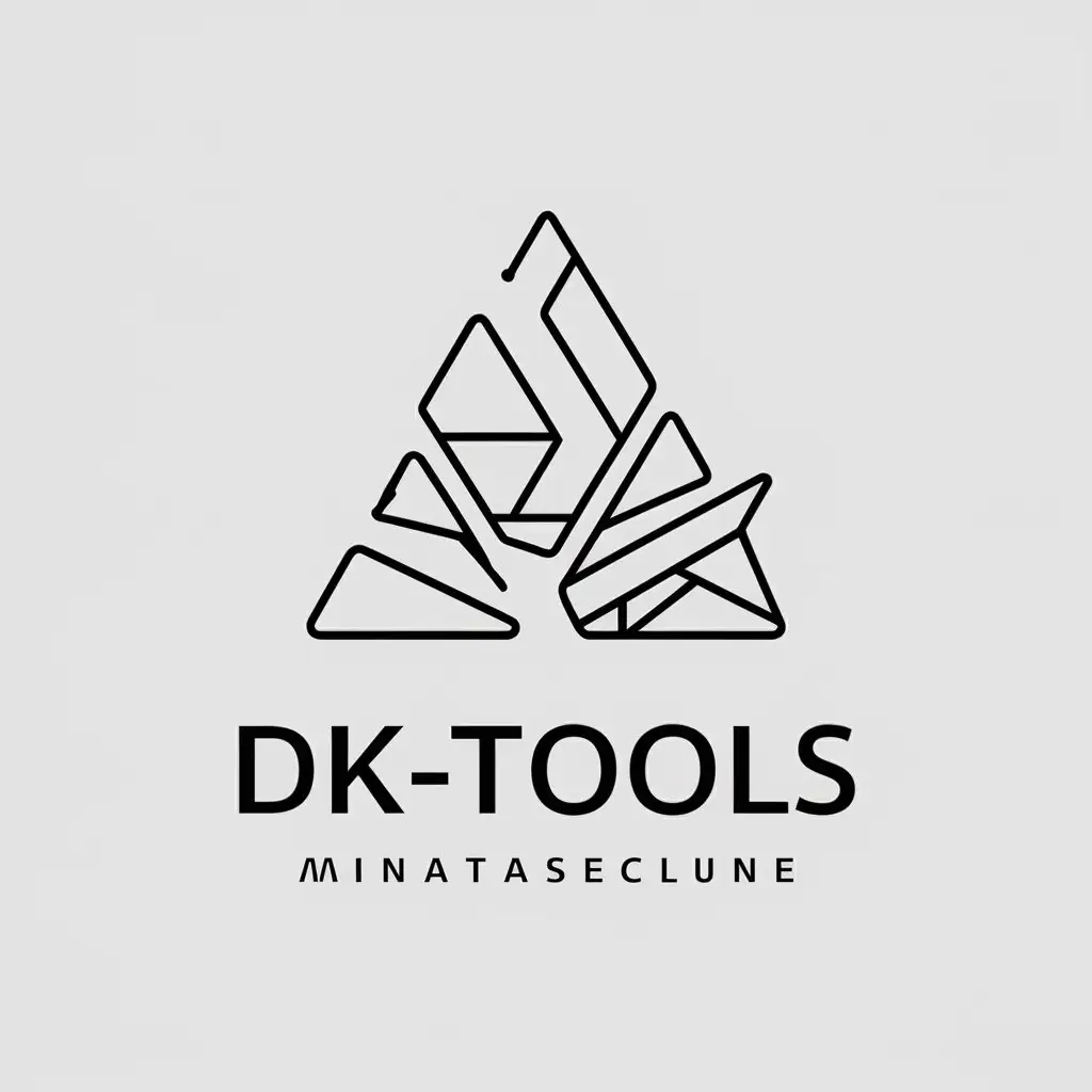 a vector logo design,with the text "DK-TOOLS", main symbol:minerals,Minimalistic,be used in Technology industry,clear background