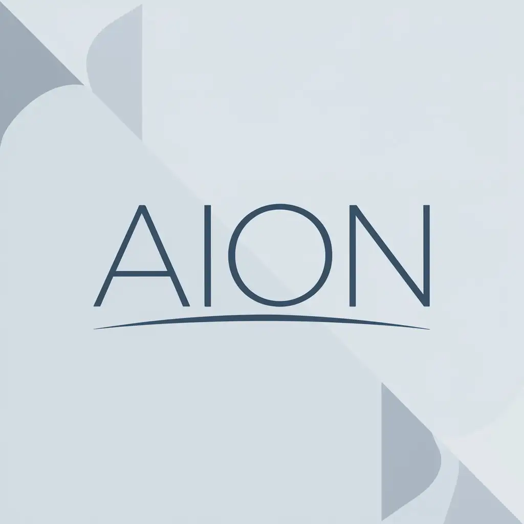 LOGO Design for Aion Minimalistic Typography with Light Blue Gray Graphite White for Medical Dental Industry