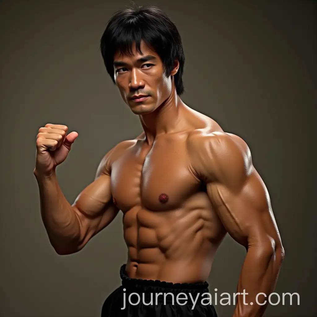 Bruce-Lee-Showcasing-His-Iconic-SixPack-Abs-in-HighResolution-4K