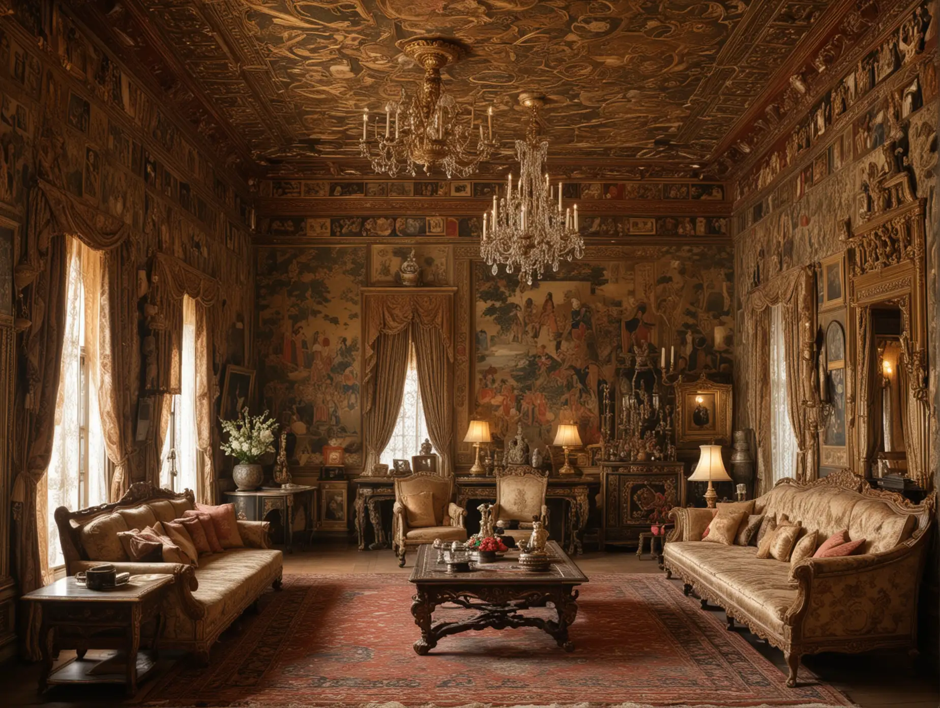 Opulently-Decorated-Noblemans-Room-with-Lavish-Furnishings