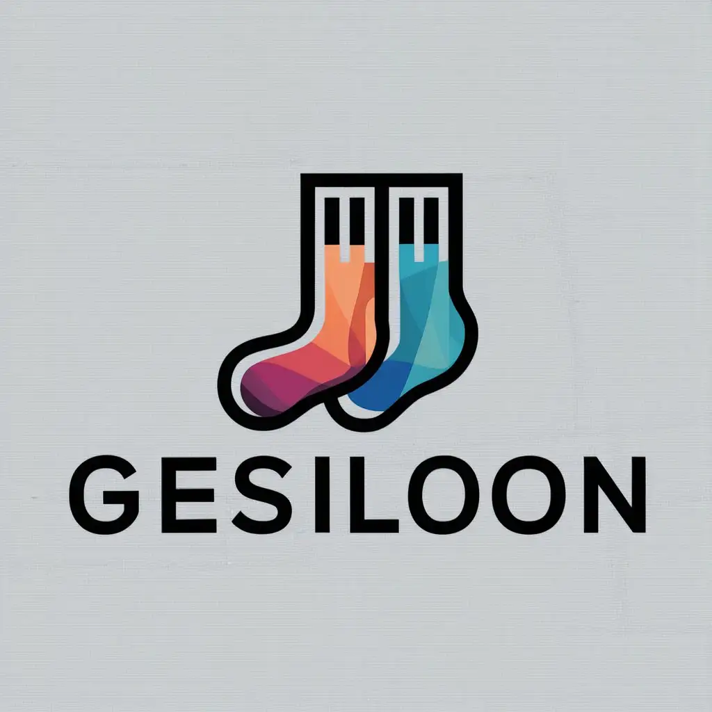 LOGO-Design-for-GESILOON-Socks-Symbol-in-Minimalistic-Style-for-Apparel-Industry