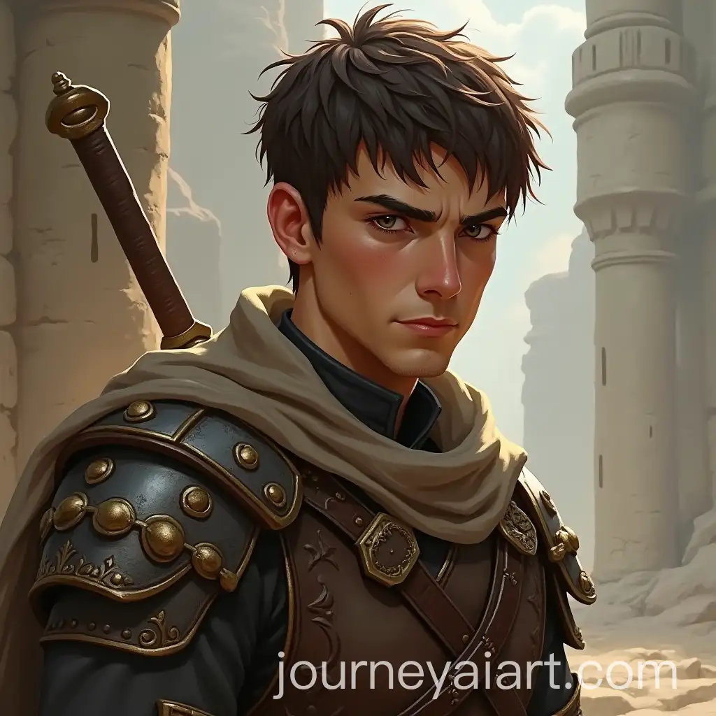 Blind-Male-Warrior-with-Brown-Hair-and-Muscular-Build