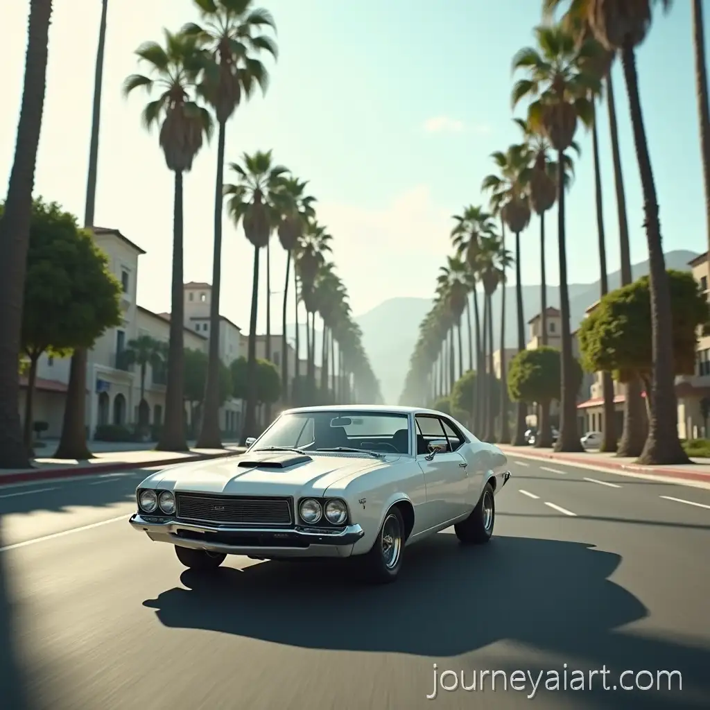 White-Lada-LargLada-Largus-in-LAus-Driving-on-a-Sunny-Los-Angeles-Street-with-Hollywood-Sign