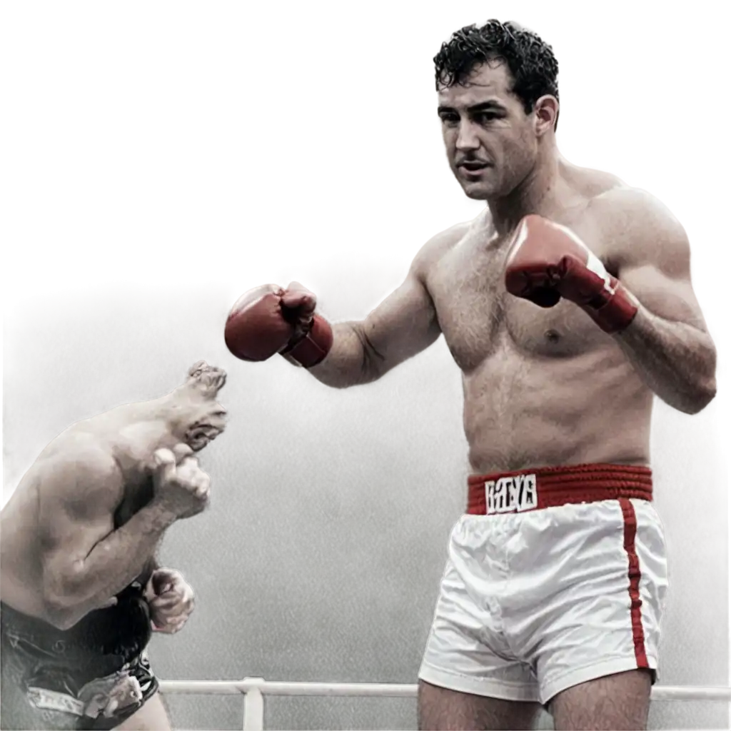 Rocky-Marciano-in-the-Ring-PNG-Image-Strong-Boxer-Discards-Pills