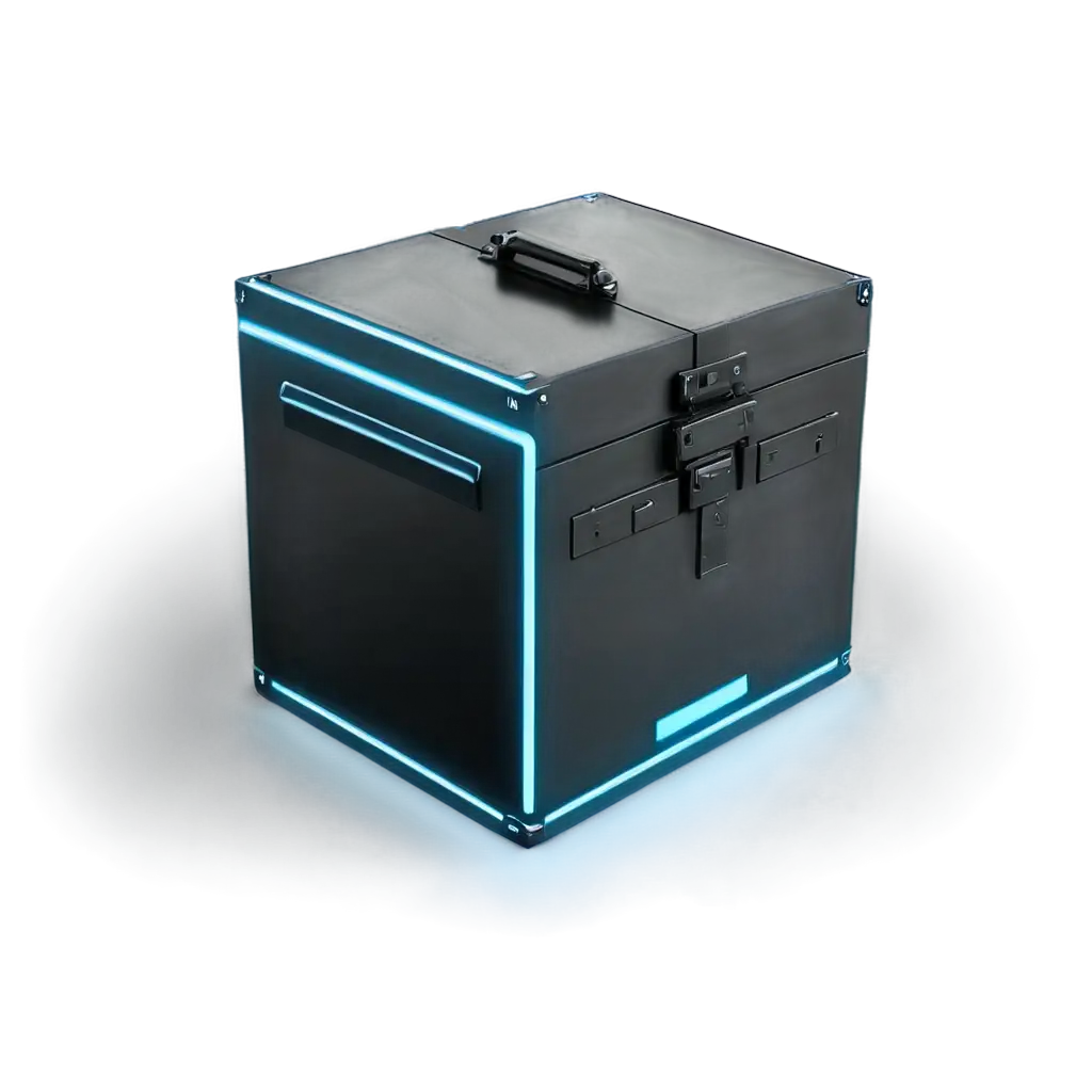 Futuristic-CyberpunkStyle-PNG-Image-Box-Illuminated-with-Neon-Blue-Light