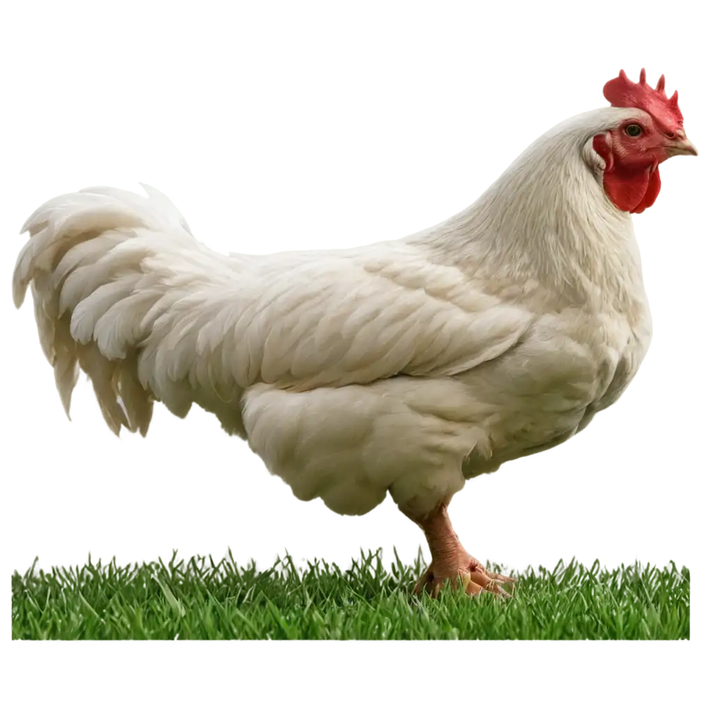 White-Broiler-Chicken-in-Grass-Field-PNG-Image-Natural-Beauty-and-Serenity-Captured