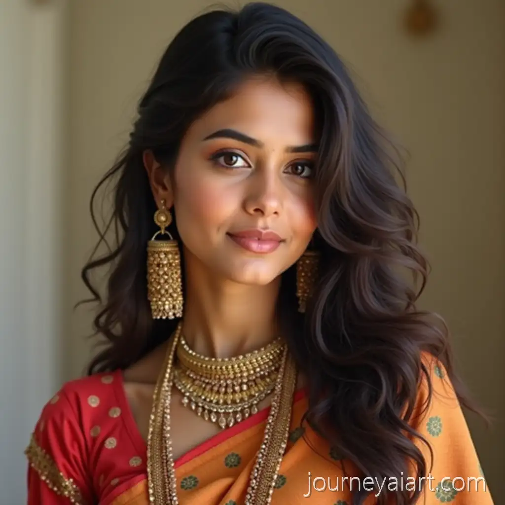 Beautiful-Indian-Woman-Portrait-inAI-Image-Prompt-Expansion-Traditional-Attire
