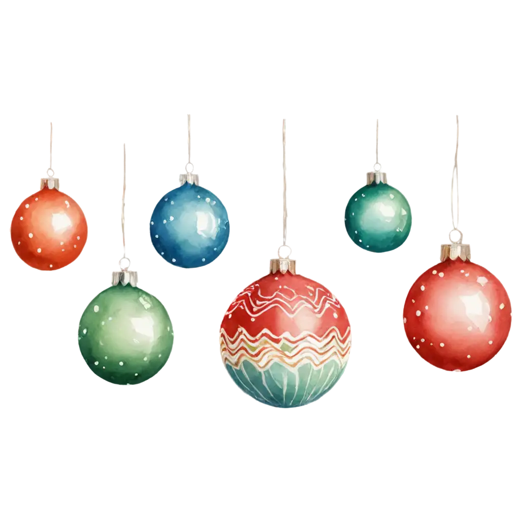 Watercolor-Christmas-Ornaments-PNG-Perfect-for-Holiday-Designs-and-Crafts
