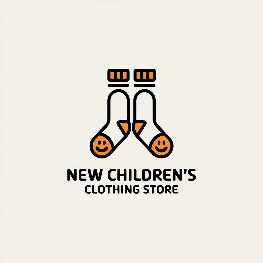 LOGO-Design-for-New-Childrens-Clothing-Store-Minimalist-Socks-on-Clear-Background