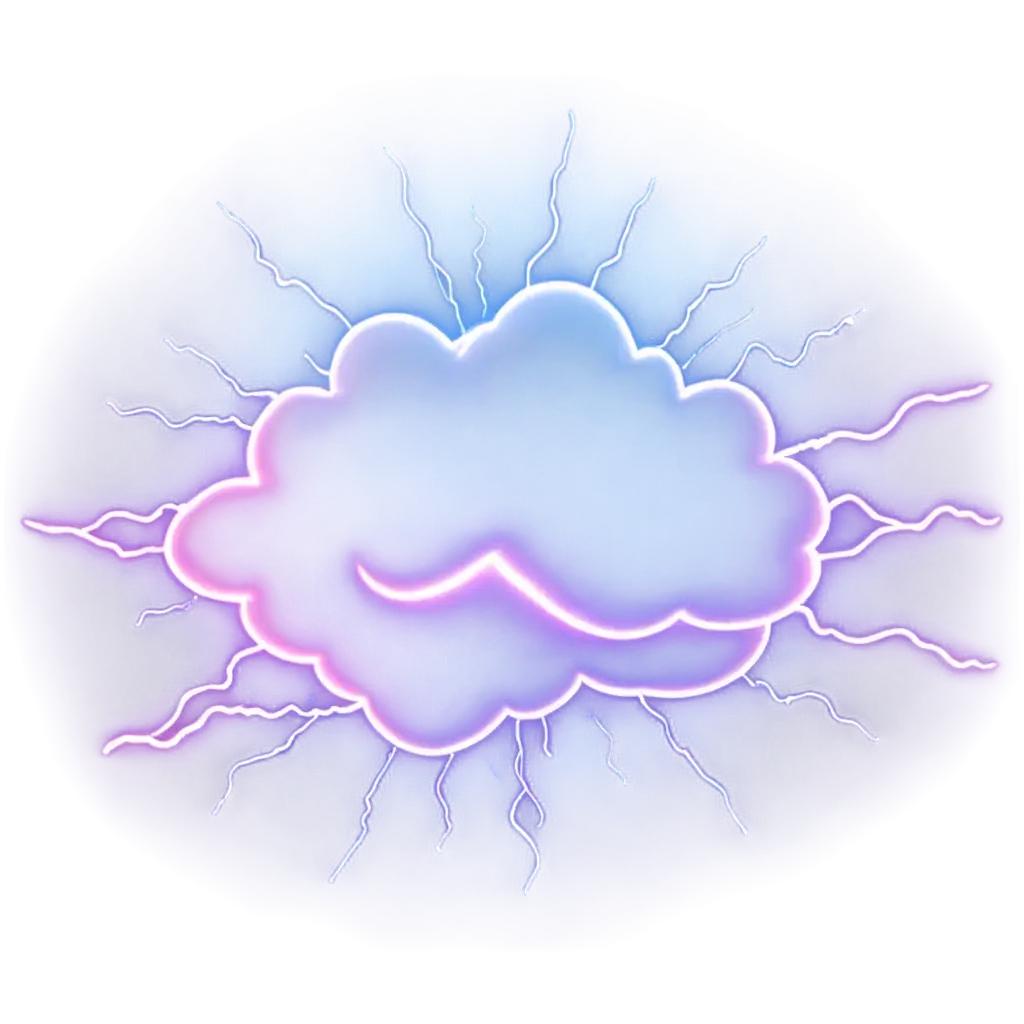 Neon-Cloud-Security-PNG-Image-Metallic-Thunder-Strikes-with-Cyberpunk-Effect