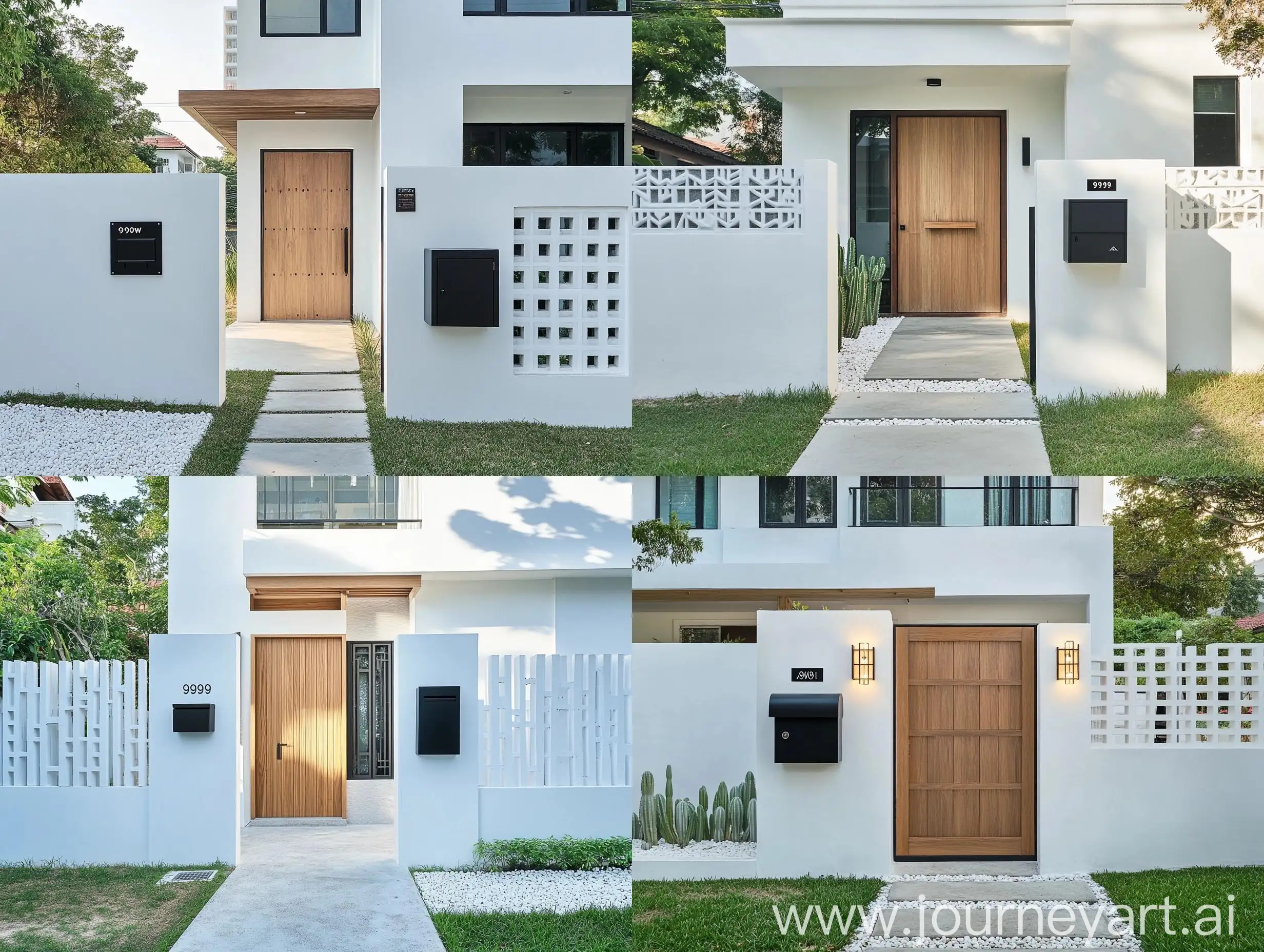 Modern-Japanesestyle-Entrance-Door-with-Zen-Garden-in-Bangkok-Thailand