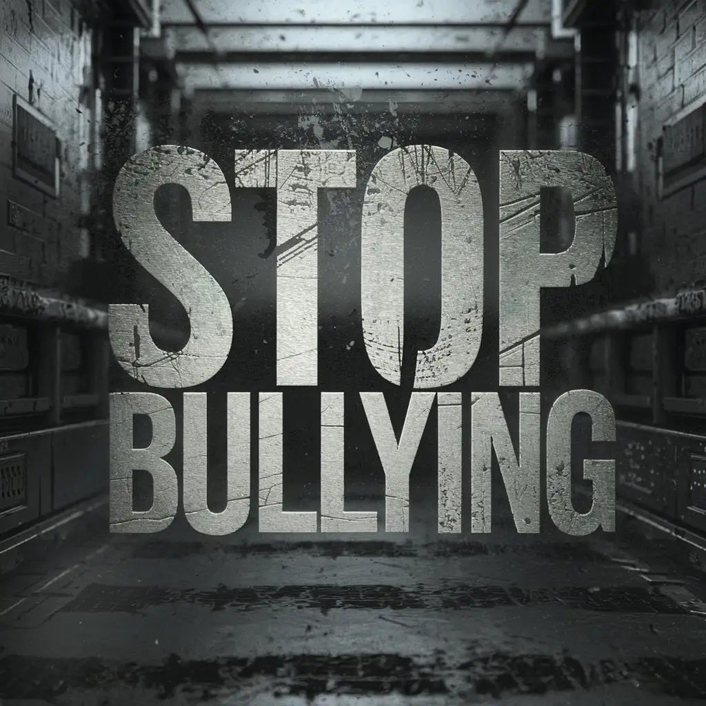 Distressed-Stop-Bullying-Typography-Design-in-Urban-Setting