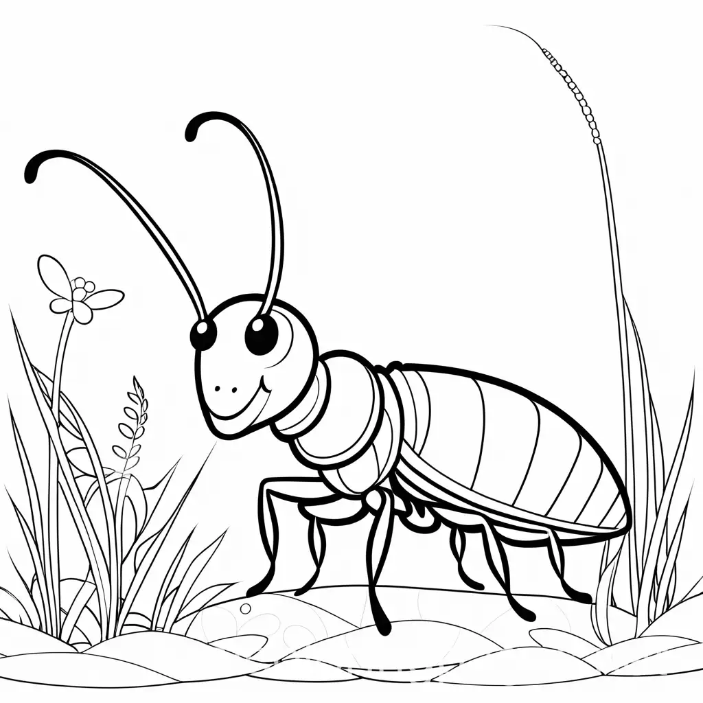 Friendly-Cartoon-Earwig-Coloring-Page-for-Kids