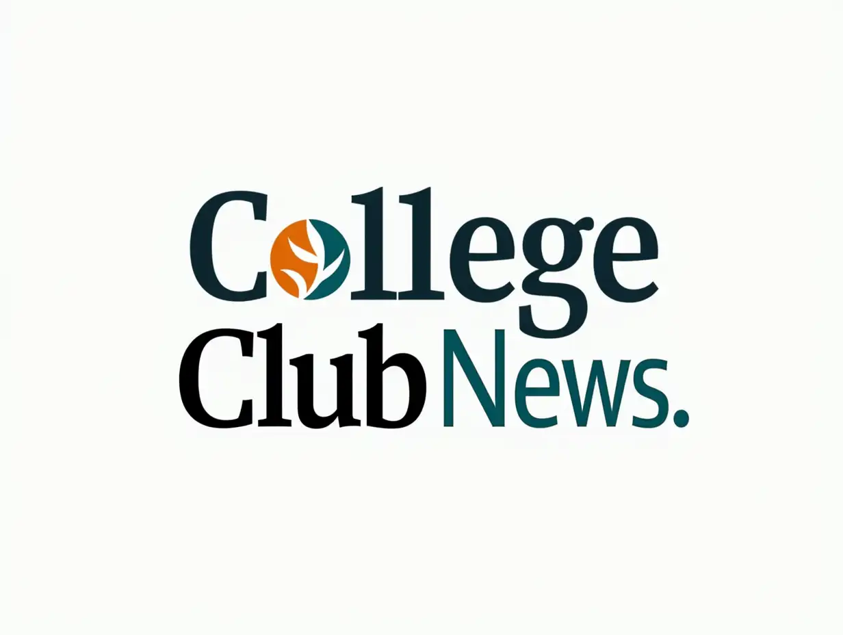 Design a logo for a lifelong learning social club aimed at intellectually curious and community-oriented adults. The bold title at the bottom should read 'College Club News.'