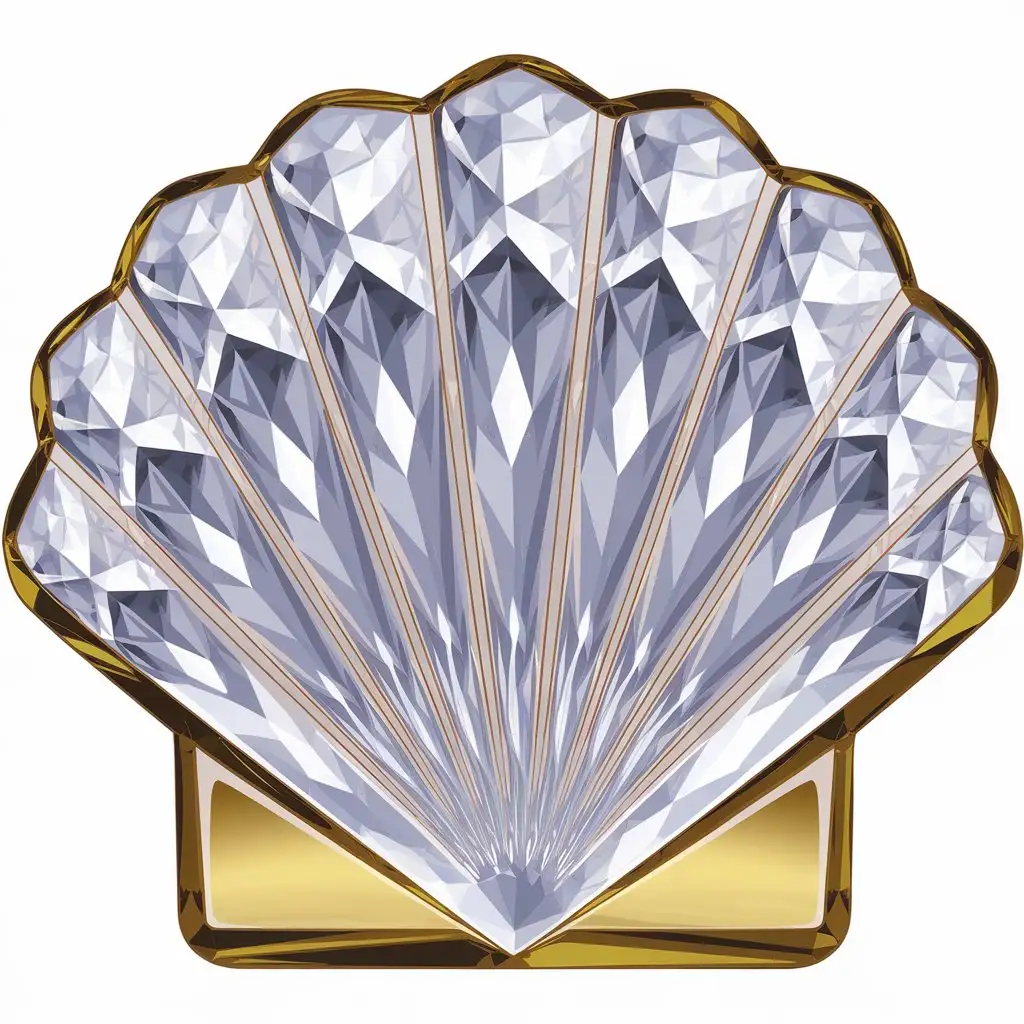 I need a "shell" with a diamond texture. The shell should be as transparent as glass, with a little gold, and the graphics should be simple. I want to put it on the membership card as my main pattern.