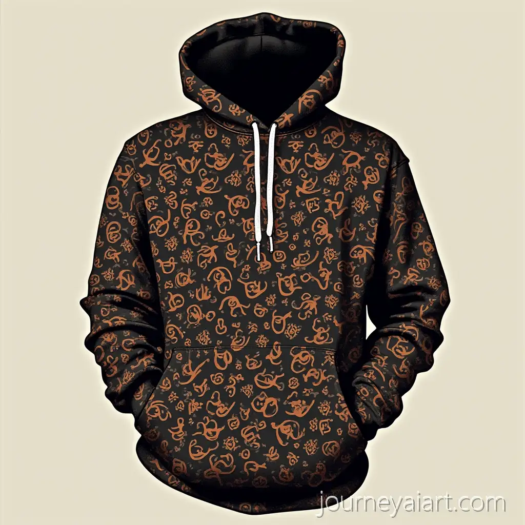 Manga-Monogram-Hoodie-with-LaceAccented-Sleeves-in-Streetwear-Style