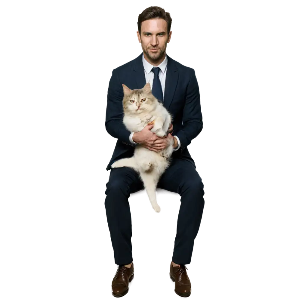 Men-with-Cats-PNG-Image-Perfect-for-Pet-Lifestyle-and-Fun-Designs