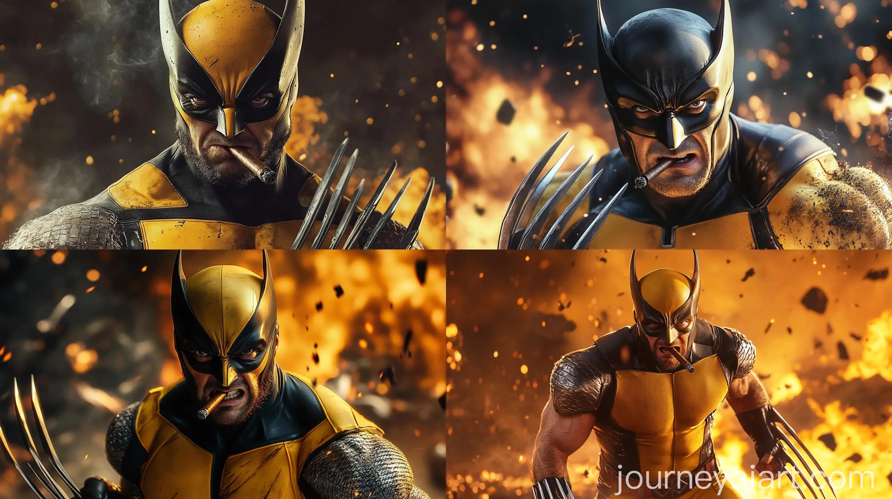 Daniel-Radcliffe-as-Wolverine-in-Yellow-Suit-with-Metal-Claws-on-Avengers-Battlefield