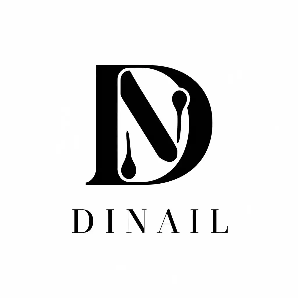 LOGO Design for DiNail Elegant Vector with Letter Integration for Nail Services