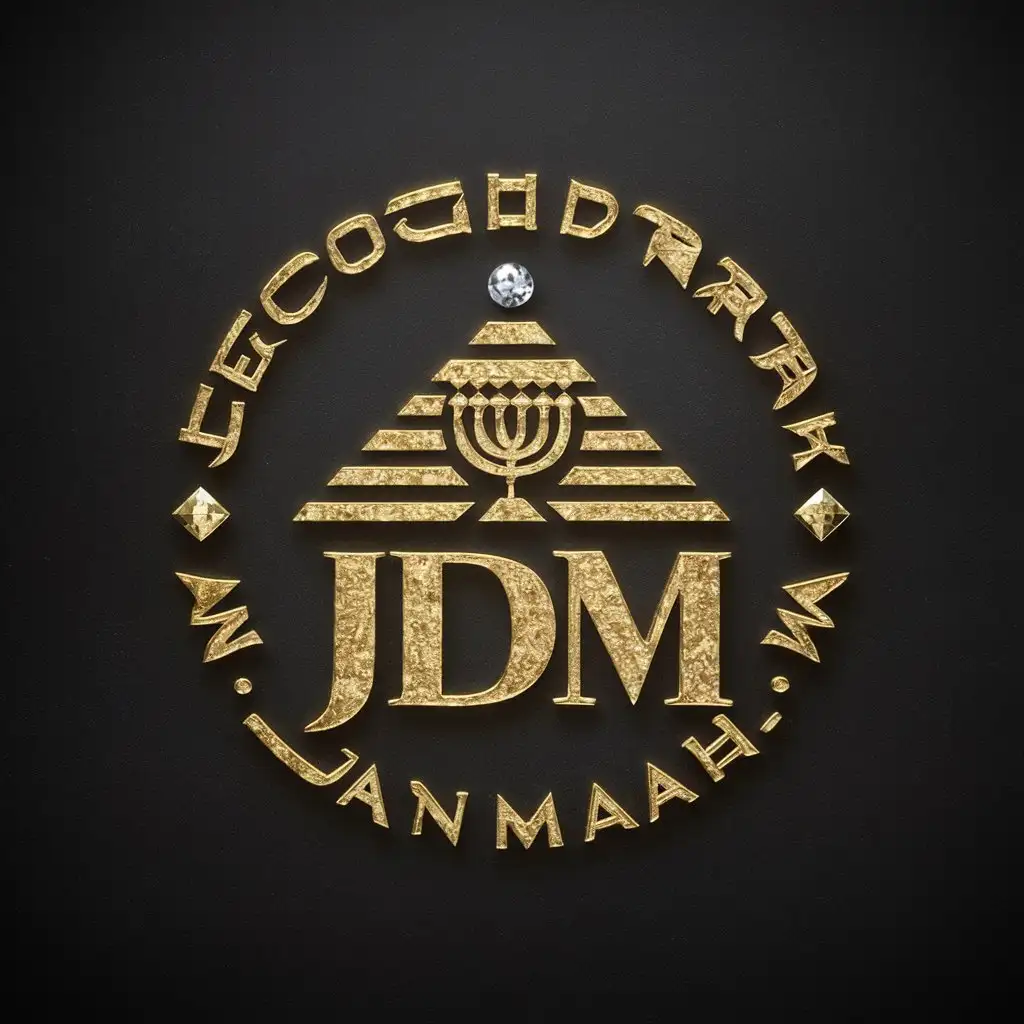 LOGO Design For JDM Cinematic Photograph with JECOGAMA Initials and Menorah Theme