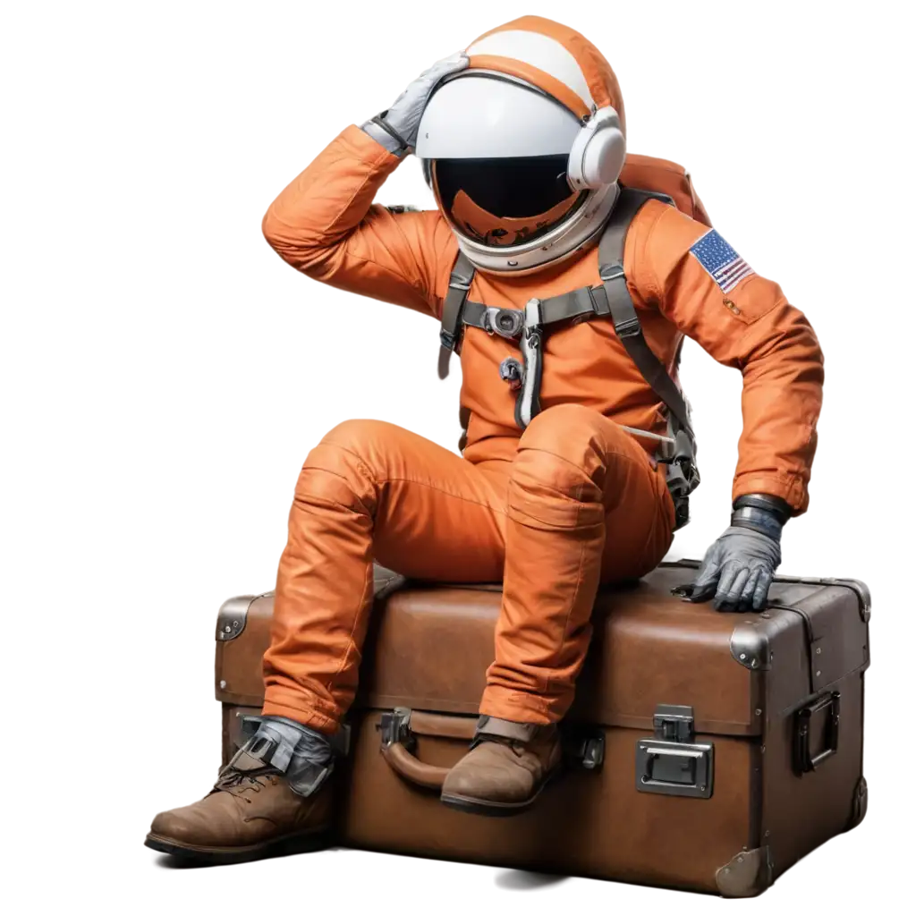 Dead-Empty-Astronaut-Sitting-on-a-Suitcase-PNG-Image-HighQuality-and-Versatile