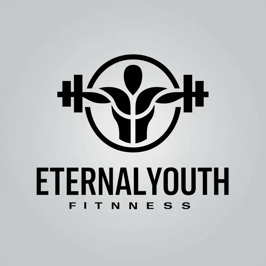 LOGO-Design-For-EternalYouth-Minimalistic-Fitness-Symbol-on-Clear-Background