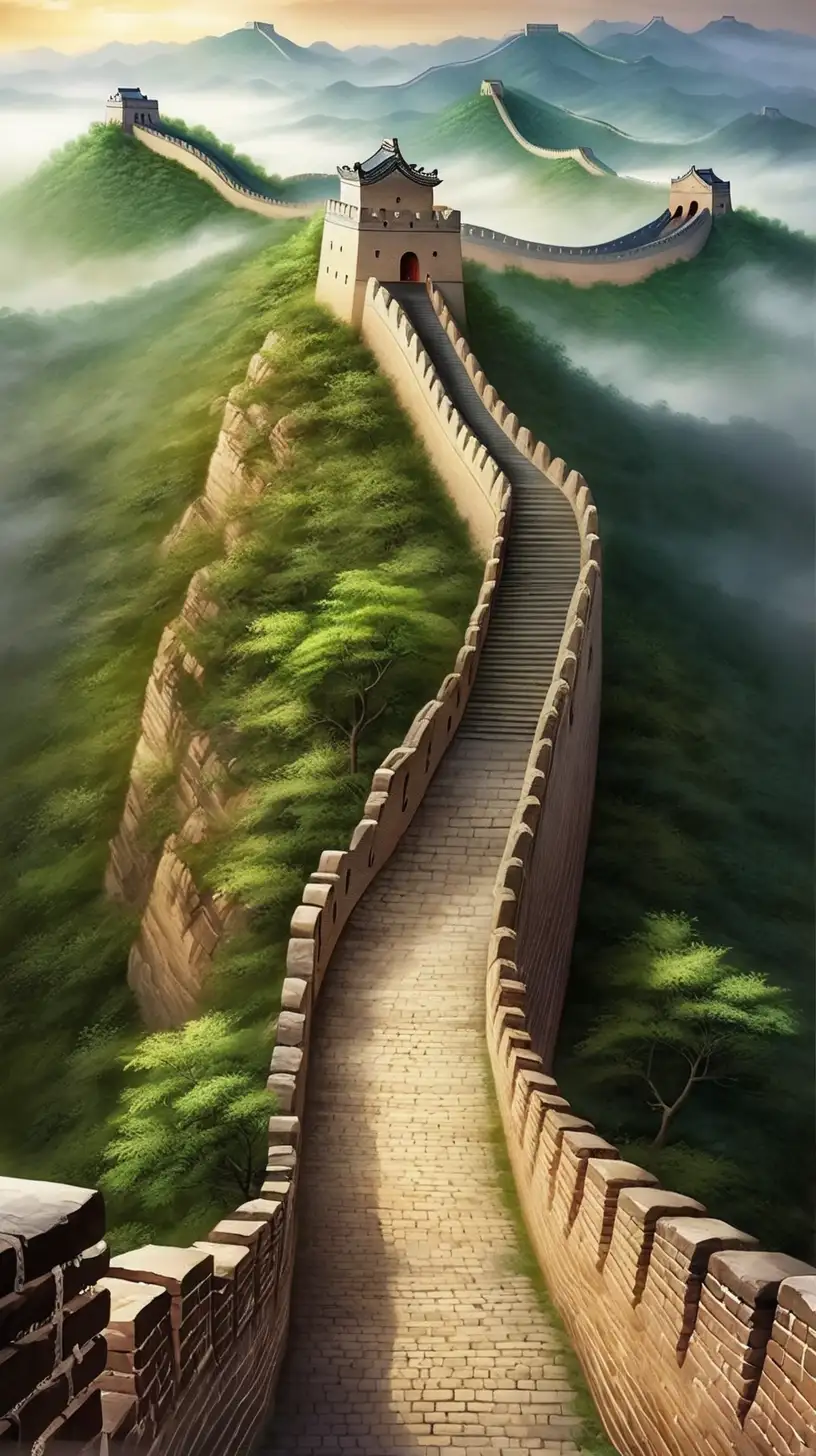 Ancient Chinese Building the Great Wall of China Construction